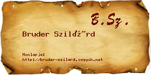 Bruder Szilárd névjegykártya