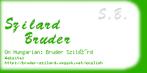 szilard bruder business card